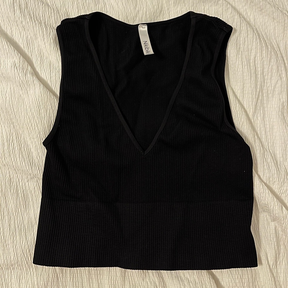 Black soft Ribbed Tank